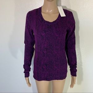 Diane Von Furstenberg Purple Crew Neck Sweater